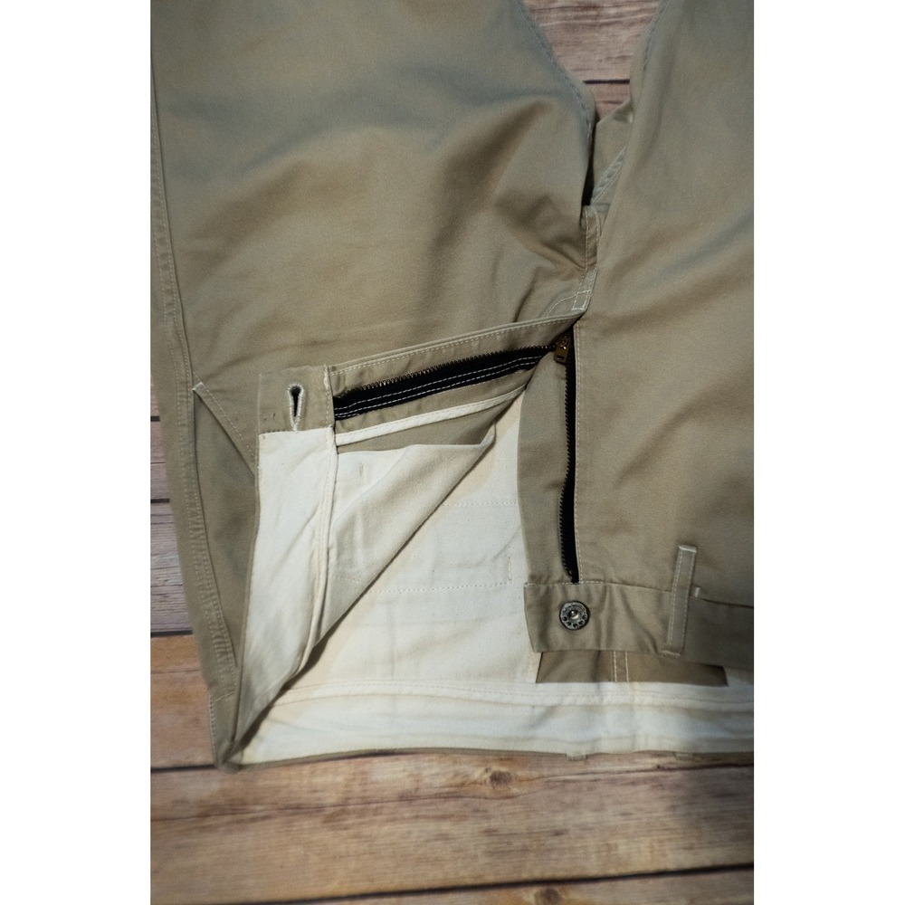 Momotaro Jeans Mens Khaki Chino Trousers Made in Okayama Japan GTB Stripes Tan - Picture 11 of 16